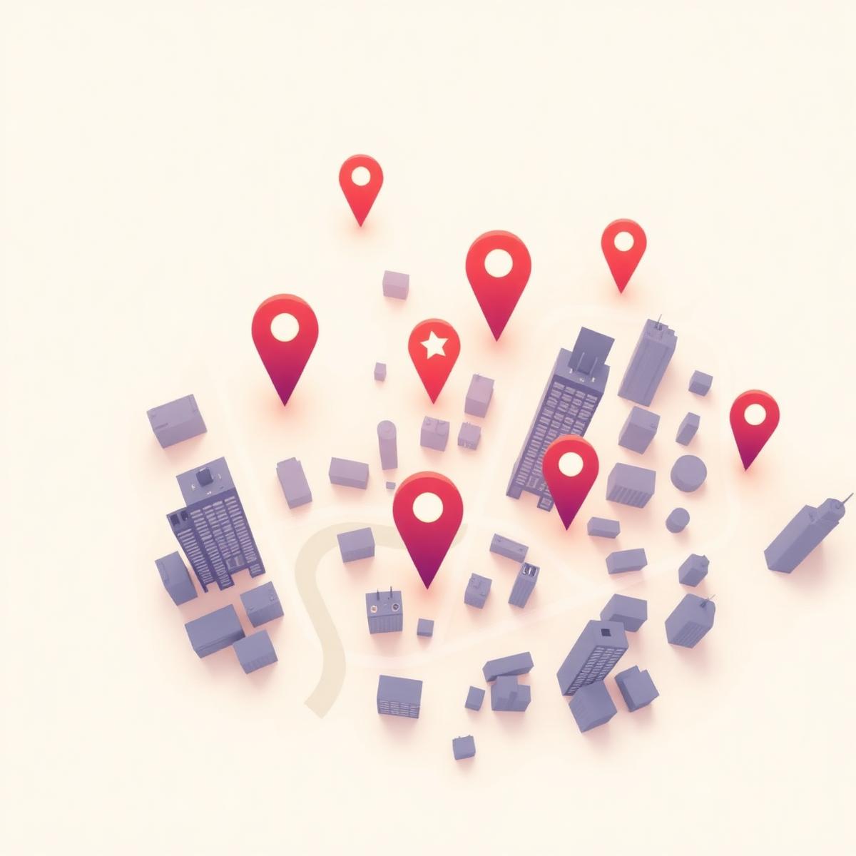 City map with pinned activities